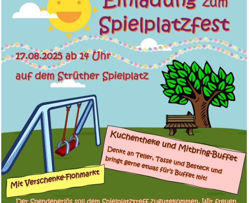 Einladung zum Spielplatzfest 17.08.